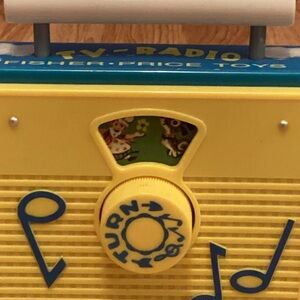Fisher-Price Vintage Yellow and Blue TV-Radio that works